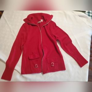 Energie red zip-up sweater